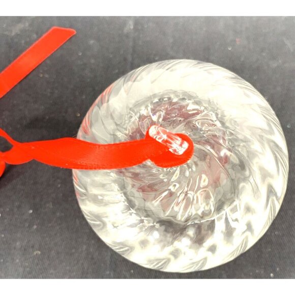 Steuben Crystal Glass Apple Christmas Ornament 3" Vintage 1998 - Picture 5 of 5